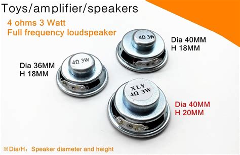high quality pcs  ohm  watt speaker  mmtoysamplifierspeakers full frequency