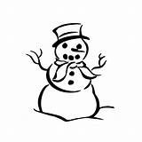 Snowman Schneemann Nieve Muñeco Frosty sketch template