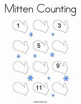 Mitten Counting Twistynoodle sketch template