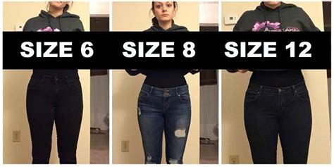 woman proves clothing sizes are useless