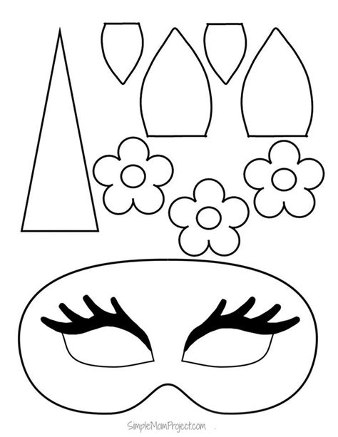 unicorn face masks   printable templates unicorn coloring