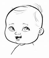Draw Baby Drawing Caricatures Easy Cartoon Babies Outline Small Average Face Caricature Drawings Babys Nose Cartoonvegas Faces Head Clipart Seven sketch template