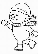 Skating Snowman Eiskunstlauf Schlittschuhlaufen Ausmalbild Letzte sketch template