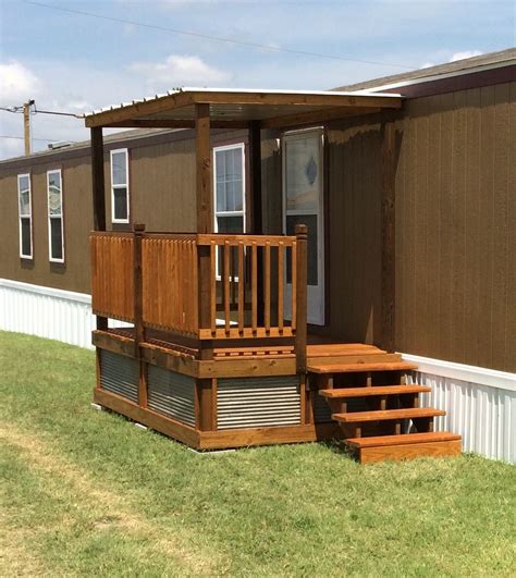 pin  david seyler  ideas   house mobile home porch manufactured home porch mobile