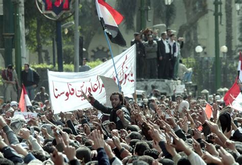 mass anti mubarak protest celebrates after battles the current
