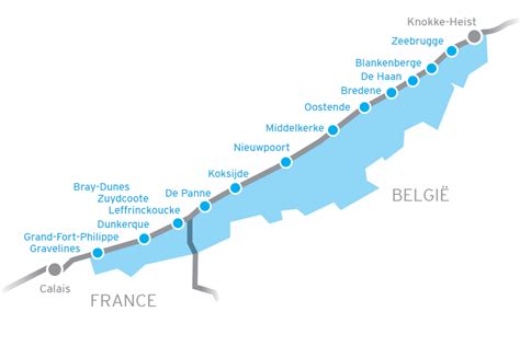 belgische kust kaart kaart