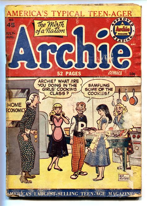 archie comics 45 1950 betty and veronica cookie sampling cover fr g