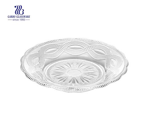 Export Oval Shape 6 5 Inch Clear Glass Party Plates Salad