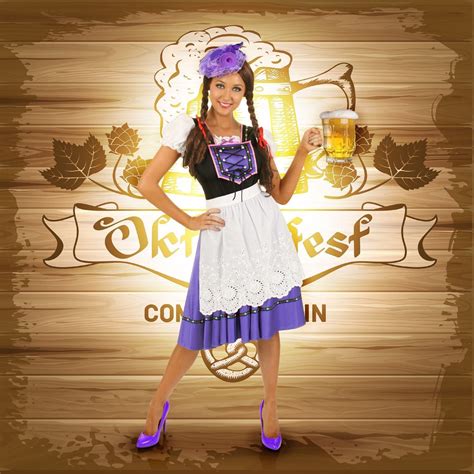 Oktoberfest Beer Girl Costumes Promotional Clothing Waiter Serving Maid