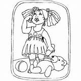 Crying Girl Coloring Pages Broken Toy Getcolorings Getdrawings sketch template
