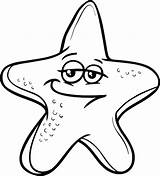 Starfish Zeester Estrela Kleurplaat Mer Etoile étoile Animati Cartoni Recurso sketch template