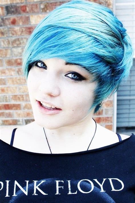 emo blue pixie cut hair blue pixie cut super cute pale skin hair color and cut inspirations