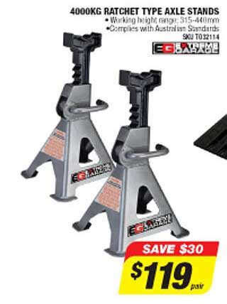 kg ratchet type axle stands  offer  autobarn