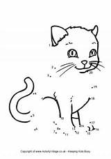 Dot Animal Dots Cat Connect Printables Animals Pages Colouring Coloring Puzzles Activityvillage Halloween Choose Kids Sheets Default Sites School Activity sketch template