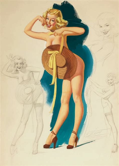 Pin Up Art Illustration For A Calendar About 1955