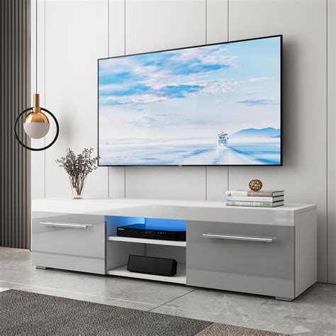 buy hommpa modern tv stand  tvs    high gloss entertainment center media console