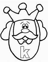 King Coloring Pages Letter Color Word Lower Alphabet Colouring Clipart Case Kids Police Printable Queen Drawing Cliparts Head Badge Clipartmag sketch template