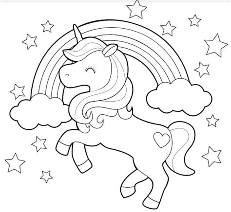 unicorn coloring pages  kids etsy canada