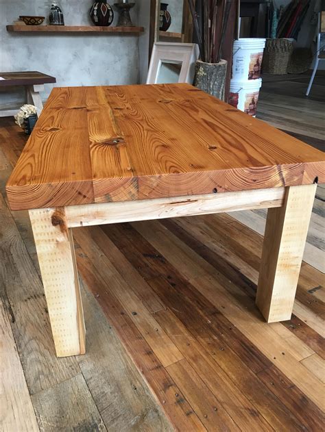 custom  reclaimed wood coffee table  restoration oak