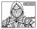 Scorpion Mortal Kombat Nood Drawittoo sketch template