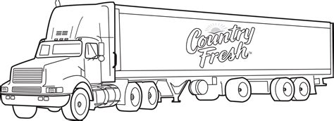 semi truck coloring pages    print