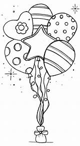 Coloring Pages Balloon Balloons Birthday Kids Adults Popular sketch template
