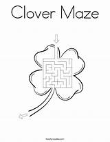 Maze Clover Coloring Built California Usa sketch template