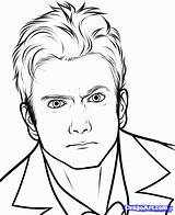 Doctor Who Pages Coloring Print Drawing Tennant David Draw Preschool Step Colouring Face Drawings Choose Board Tenth Tardis Visit sketch template