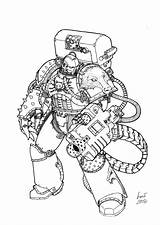 Warhammer Coloring 40k Space Marine Colouring Pages Para Deviantart Dibujos Wolves Hounds Alpha Dibujo Devastator Messor Sgt Marines Drawings Book sketch template