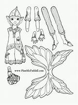 Coloring Fairy Puppet Pages Paper Craft Puppets Dolls Crafts Mayfly Color Pheemcfaddell Colouring Mcfaddell Phee Cut Sheets Fairies Printable Jumping sketch template