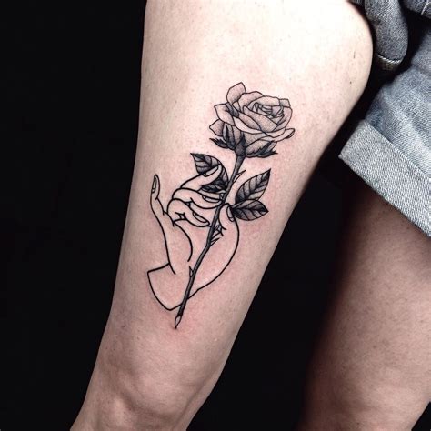 rose tattoo  thigh  tattoo ideas gallery