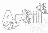April Coloring Clipart Pages Spring Kids Sheets Printable Colouring Coloringpage Eu Print Easter Name Bunny Adult Happy Clipground Choose Board sketch template