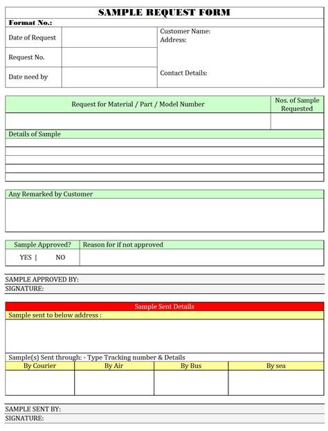 sample request form format report samples word document