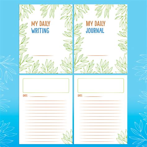 daily writing journal template