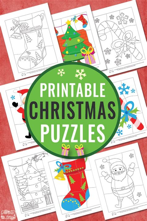 printable christmas puzzles  kids itsy bitsy fun
