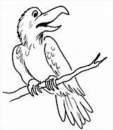 Raven Corbeau Cartoon Cuervo Printablefreecoloring Animaux Coloringbay Dibujo Animales sketch template