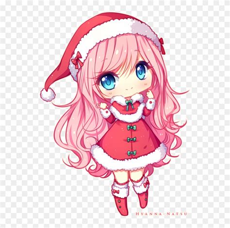 christmas anime girl chibi commission chibi girl christmas