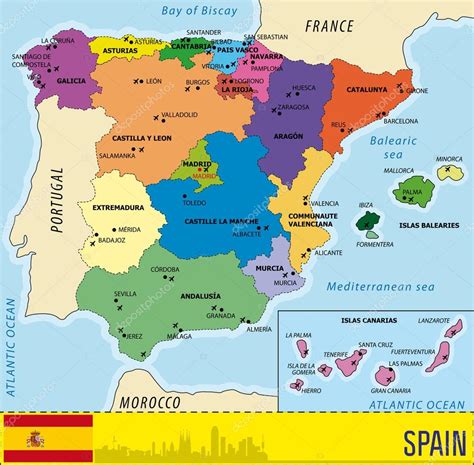 spanje op wereldkaart mooiste steden spanje top  spanje europese reizen reizen op het