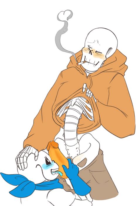 rule 34 animated skeleton blush bone cigarette clothed sex fellatio