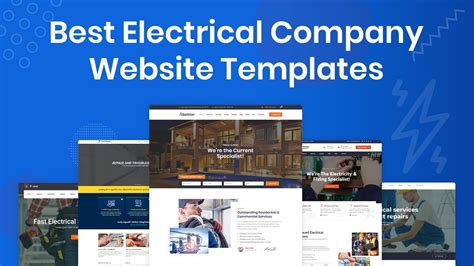 electrical company website templates  youtube