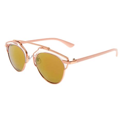 Rose Gold Clear Aviator Sunglasses Icing Us