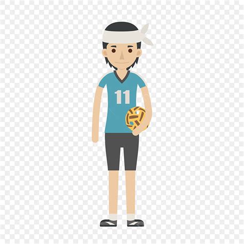 Gambar Kartun Kartun Gadis Atlet Handball Pemain Handball Perempuan