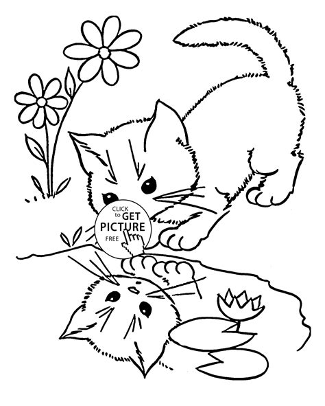 cute  kittens coloring pages cute baby kitten coloring pages