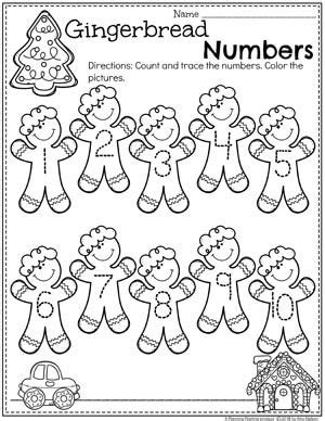 gingerbread man printables planning playtime gingerbread numbers