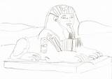 Sphinx Drawing Egyptian Egypt Getdrawings sketch template