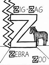 Coloring Zig Pages Zag Zigzag Letter Alphabet Preschool Activities Getdrawings Getcolorings Color Template sketch template