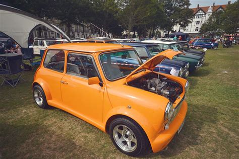 orange classic mini  guys     time  flickr