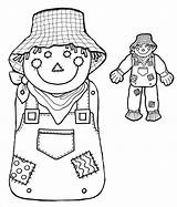 Scarecrow Pages Coloring Color Printable Popular sketch template