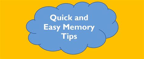 quick  easy memory tips south county child family consultants