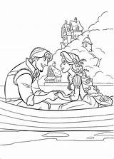Coloring Pages Rapunzel Tangled Disney sketch template